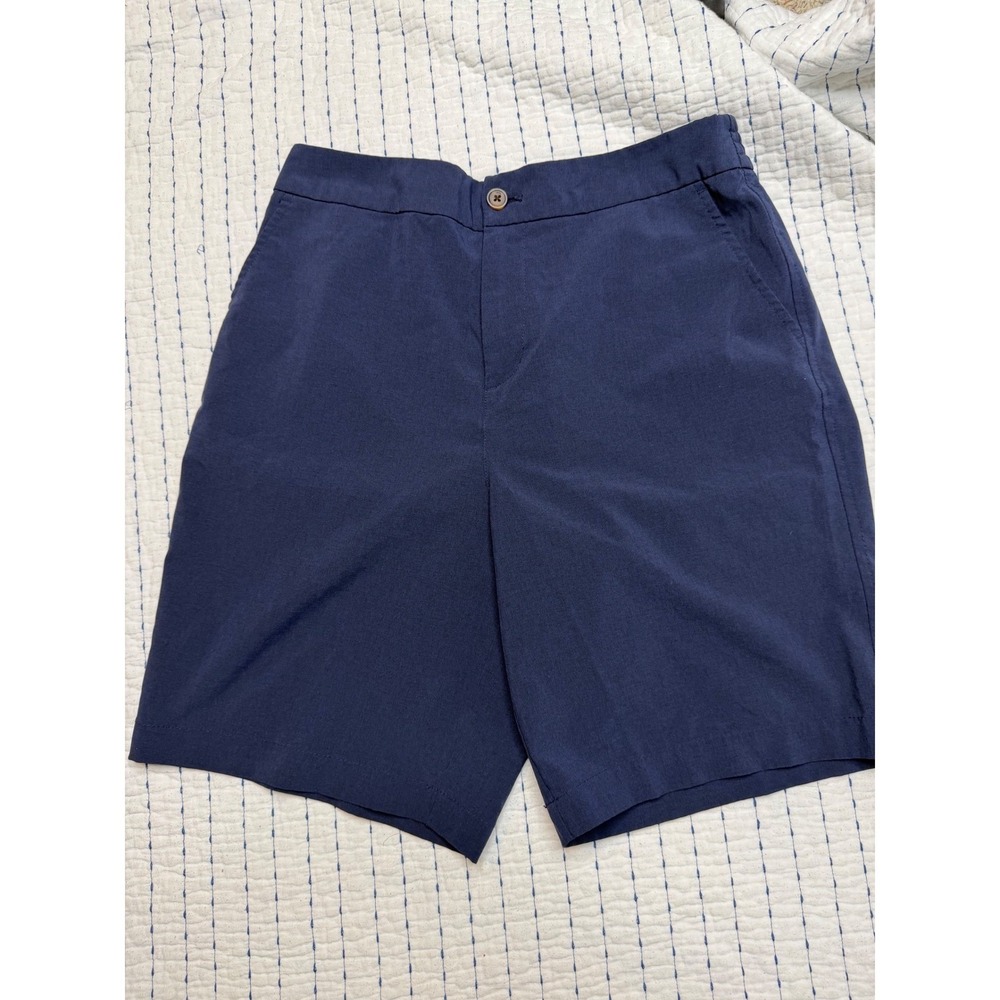 Tommy Bahama Golf Shorts Womens Large Navy Blue Elastic Waist Performance
